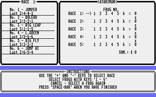 Frog Race atari screenshot